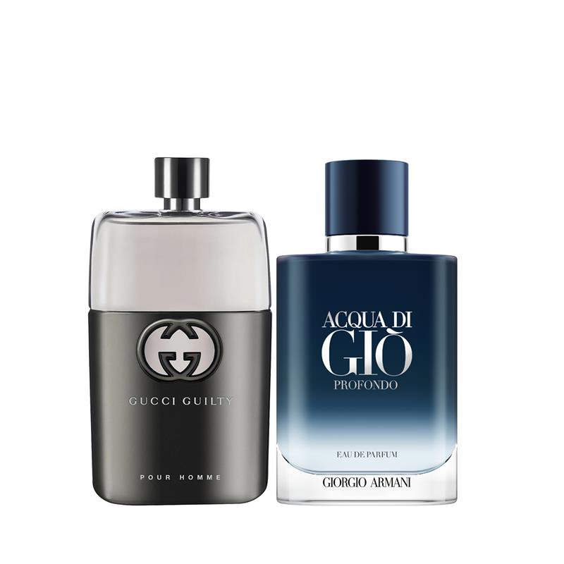 Acqua Di Gio Profondo by Giorgio Armani and Gucci Guilty by Gucci